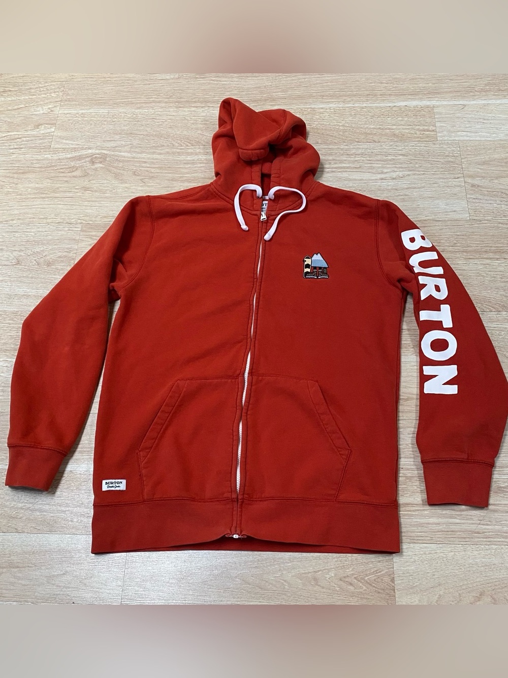 Burton Durable Goods Hoodie Mens M Coral Full Zip Snowboarding Jacket Ningbo Top